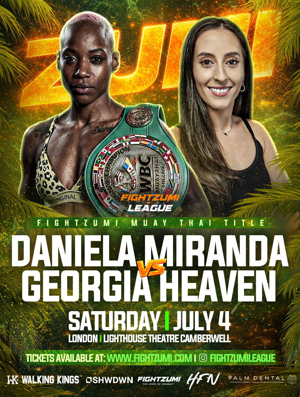 Daniela Miranda vs Georgia Heaven — Zumi Fight House 6.0 fight poster